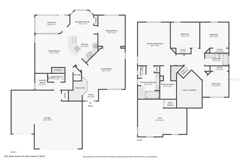 Floorplan - 3791 Moon Dancer Pl, Saint Cloud, FL 34772 photo 1 of 1