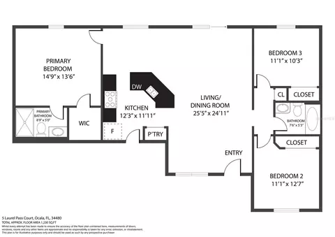 Floorplan - 5 Laurel Pass Ct, Ocala, FL 34480 photo 1 of 1