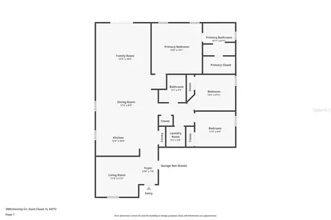 Floorplan - 3989 Eternity Cir, Saint Cloud, FL 34772 photo 1 of 1