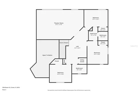 Floorplan - 3304 Beazer Dr, Ocoee, FL 34761 photo 2 of 2