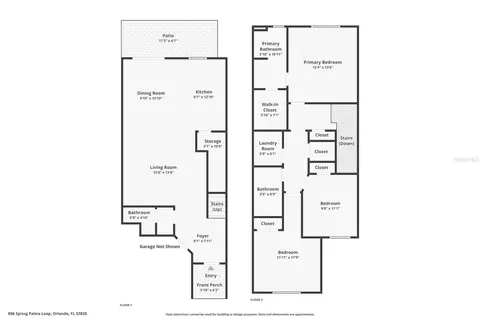 Floorplan - 896 Spring Palms Loop, Orlando, FL 32828 photo 1 of 1