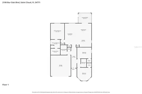 Floorplan - 2190 Bur Oak Blvd, Saint Cloud, FL 34771 photo 1 of 1