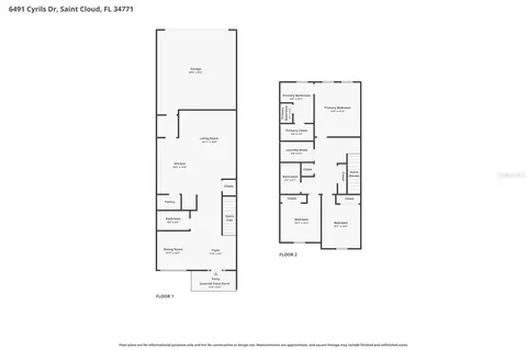 Floorplan - 6491 Cyrils Dr, Saint Cloud, FL 34771 photo 1 of 1