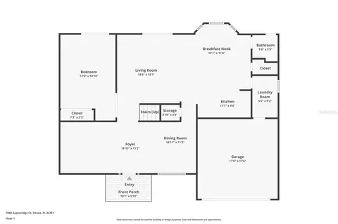 Floorplan - 1960 Aspenridge Ct, Ocoee, FL 34761 photo 1 of 3