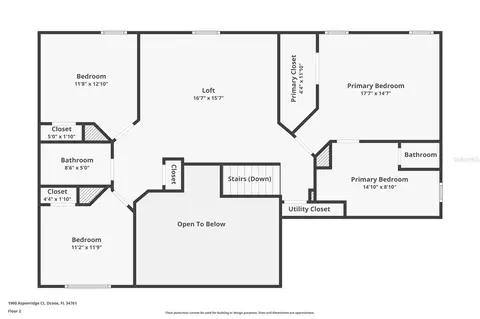 Floorplan - 1960 Aspenridge Ct, Ocoee, FL 34761 photo 2 of 3