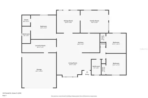 Floorplan - 1212 Russell Dr, Ocoee, FL 34761 photo 1 of 1
