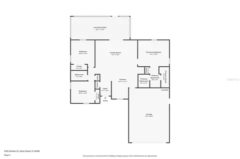 Floorplan - 3102 Garden Ct, Saint Cloud, FL 34769 photo 1 of 1