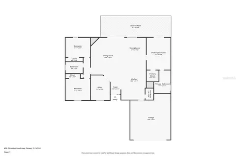 Floorplan - 400 S Cumberland Ave, Ocoee, FL 34761 photo 1 of 1