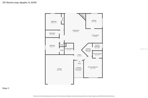 Floorplan - 337 Mantis Loop, Apopka, FL 32703 photo 1 of 1