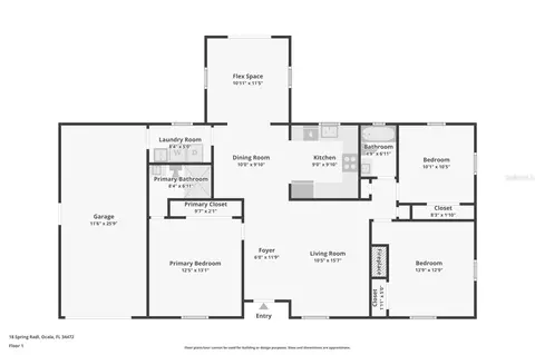 Floorplan - 18 Spring Radl, Ocala, FL 34472 photo 1 of 1