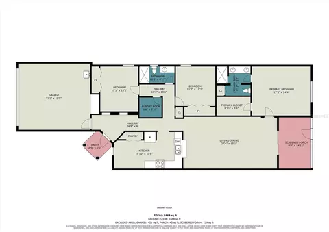 Floorplan - 1819 Tullagee Avenue Ave, Melbourne, FL 32940 photo 1 of 1