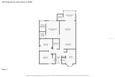 Floorplan - 2501 King Oak Cir, Saint Cloud, FL 34769 photo 1 of 1