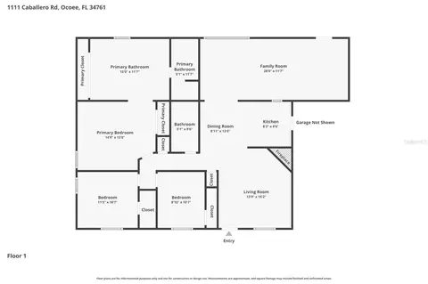 Floorplan - 1111 Caballero Rd, Ocoee, FL 34761 photo 1 of 1