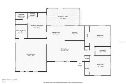 Floorplan - 508 Ohio Blvd, Eustis, FL 32726 photo 1 of 1