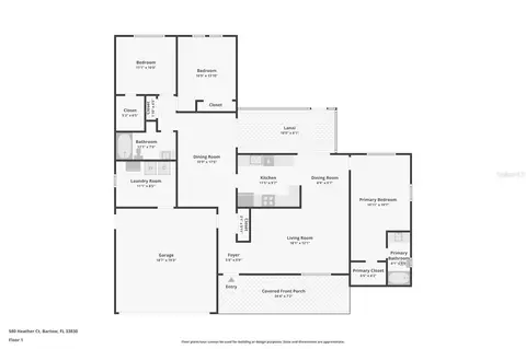 Floorplan - 580 Heather Ct, Bartow, FL 33830 photo 1 of 1