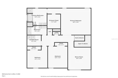 Floorplan - 9963 Sunrise View Ct, Seffner, FL 33584 photo 2 of 2