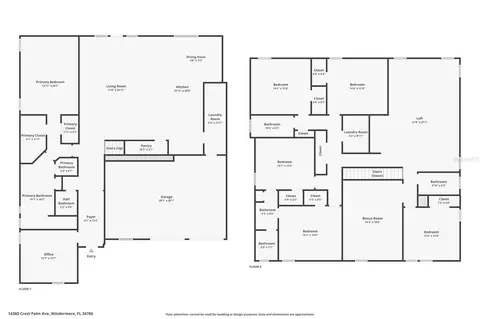 Floorplan - 14360 Crest Palm Ave, Windermere, FL 34786 photo 1 of 1