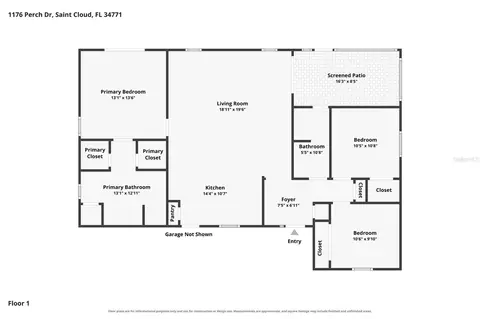 Floorplan - 1176 Perch Dr, Saint Cloud, FL 34771 photo 1 of 1