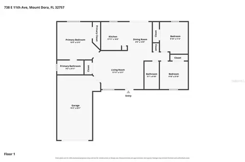 Floorplan - 738 E 11th Ave, Mount Dora, FL 32757 photo 1 of 1