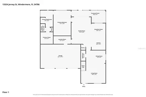 Floorplan - 13324 Jervey St, Windermere, FL 34786 photo 1 of 2