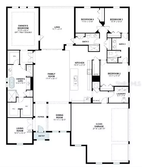 Floorplan - 3325 Forest Packs Loop, Apopka, FL 32712 photo 1 of 1