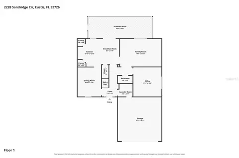 Floorplan - 2228 Sandridge Cir, Eustis, FL 32726 photo 1 of 2
