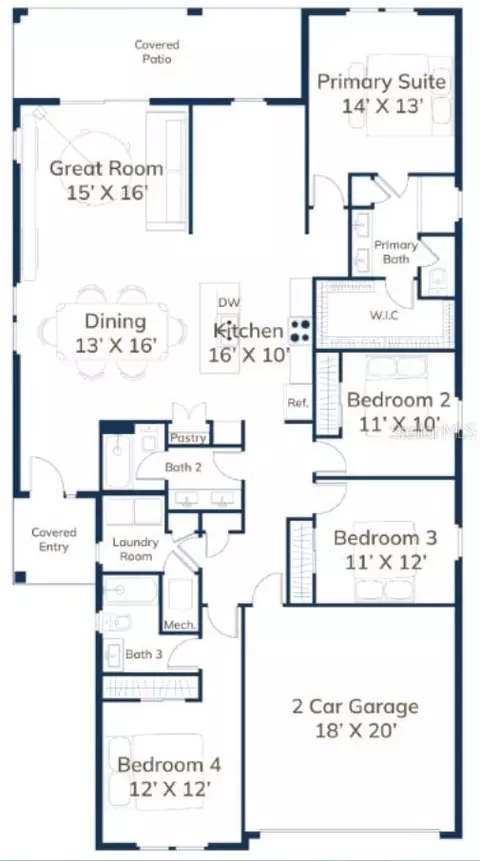 Floorplan - 4449 NW 37th Street Rd, Ocala, FL 34482 photo 1 of 1
