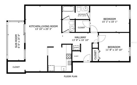 Floorplan - 637 Silver Pass #B, Ocala, FL 34472 photo 1 of 1