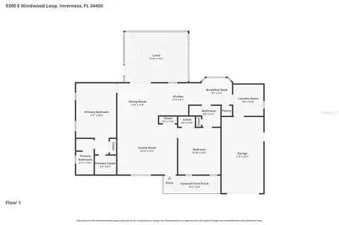 Floorplan - 9390 E Windwood Loop, Inverness, FL 34450 photo 1 of 1