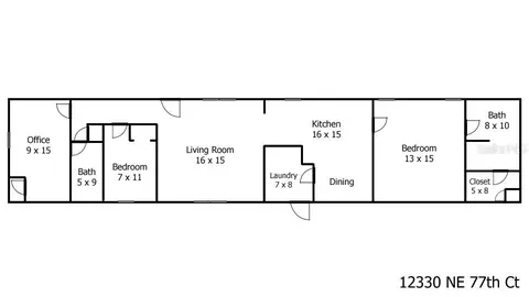 Floorplan - 12330 NE 77th Ct, Bronson, FL 32621 photo 1 of 1