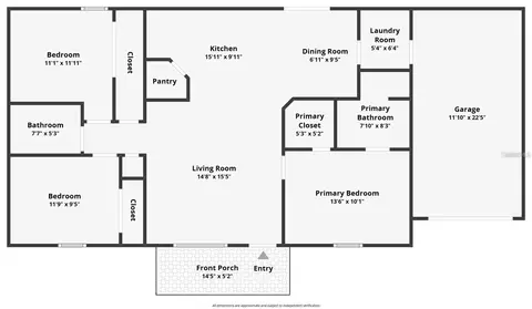 Floorplan - 442 NW 64th Pl, Ocala, FL 34475 photo 1 of 1