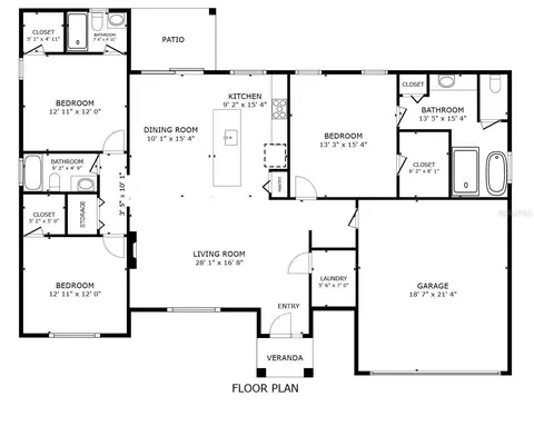 Floorplan - 5919 Cortez Blvd, Sebring, FL 33872 photo 1 of 1