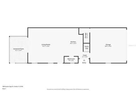 Floorplan - 1900 Garden Sage Dr, Oviedo, FL 32765 photo 1 of 2