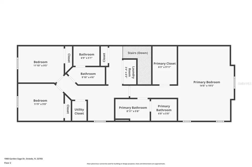 Floorplan - 1900 Garden Sage Dr, Oviedo, FL 32765 photo 2 of 2