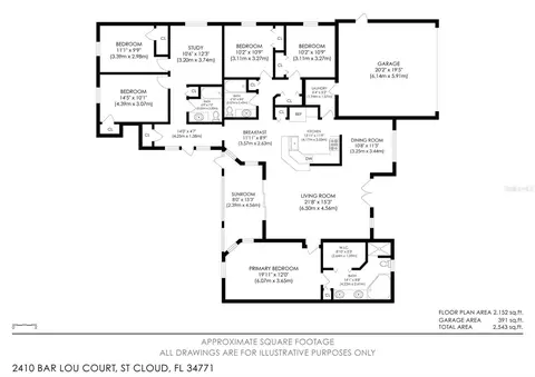Floorplan - 2410 Bar Lou Ct, Saint Cloud, FL 34771 photo 1 of 1