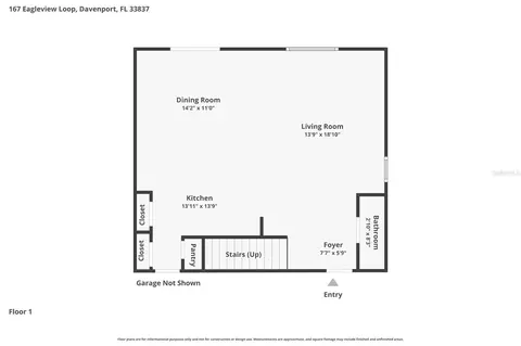 Floorplan - 167 Eagleview Loop, Davenport, FL 33837 photo 2 of 3