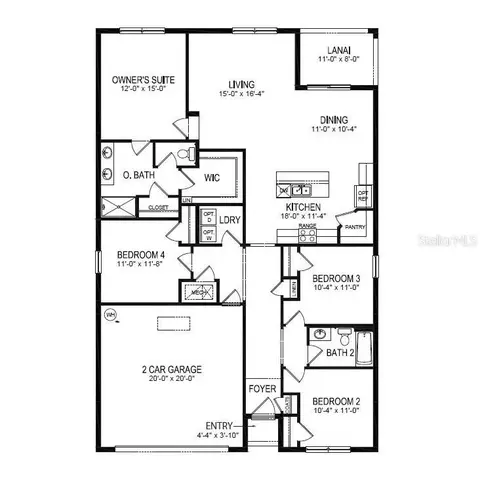 Floorplan - 2874 Turnstone Run, Harmony, FL 34773 photo 1 of 1