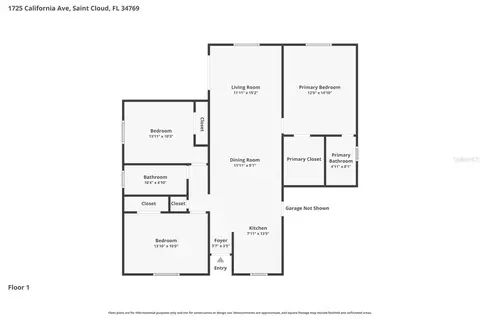 Floorplan - 1725 California Ave, Saint Cloud, FL 34769 photo 1 of 1