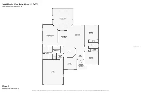 Floorplan - 5686 Merlin Way, Saint Cloud, FL 34772 photo 1 of 1