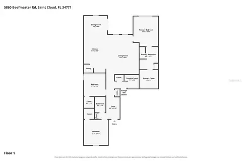 Floorplan - 5860 Beefmaster Rd, Saint Cloud, FL 34771 photo 1 of 1