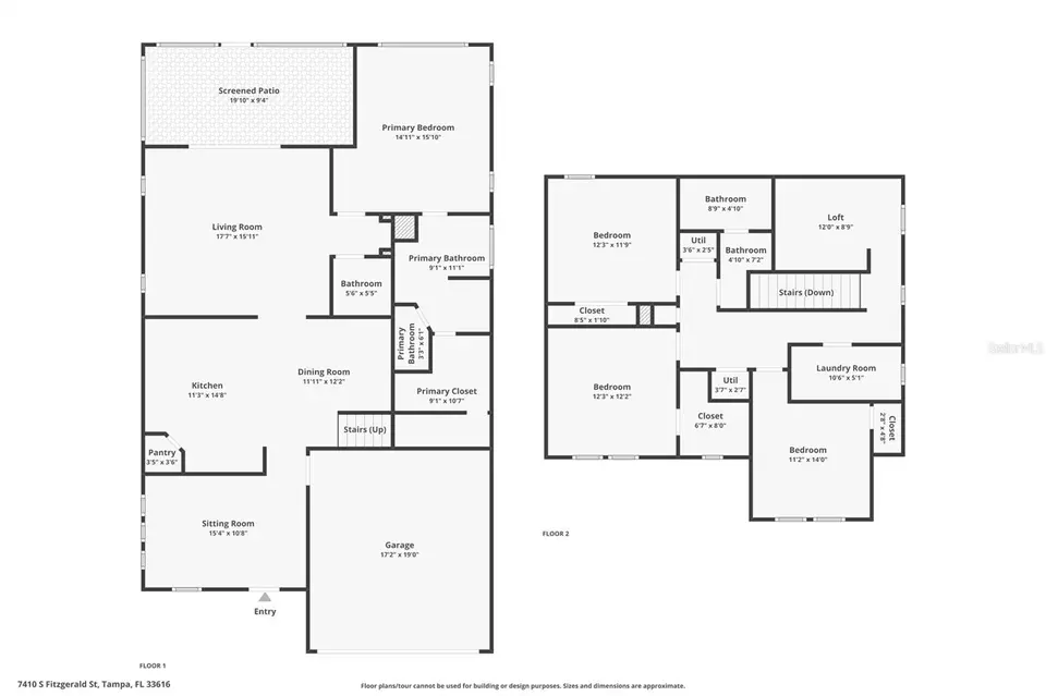 Floorplan - 7410 S Fitzgerald St, Tampa, FL 33616 photo 2 of 2