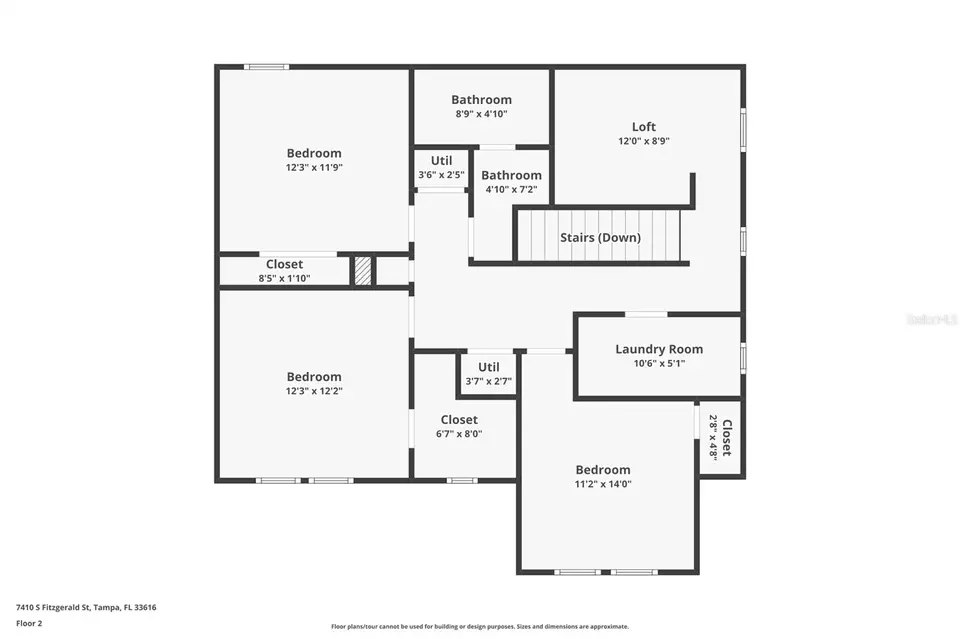 Floorplan - 7410 S Fitzgerald St, Tampa, FL 33616 photo 1 of 2