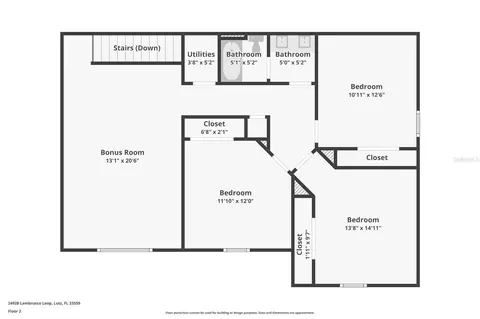Floorplan - 24928 Lambrusco Loop, Lutz, FL 33559 photo 2 of 3