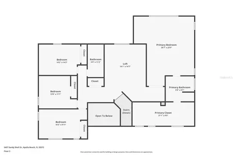 Floorplan - 5457 Sandy Shell Dr, Apollo Beach, FL 33572 photo 2 of 3
