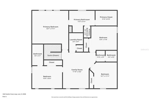 Floorplan - 1565 Feather Grass Loop, Lutz, FL 33558 photo 2 of 2