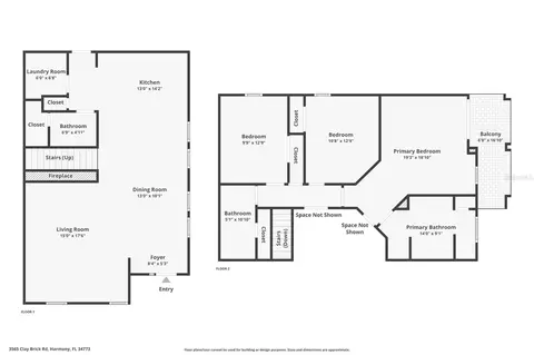 Floorplan - 3565 Clay Brick Rd, Harmony, FL 34773 photo 1 of 3