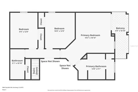 Floorplan - 3565 Clay Brick Rd, Harmony, FL 34773 photo 3 of 3