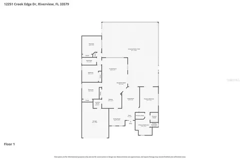 Floorplan - 12251 Creek Edge Dr, Riverview, FL 33579 photo 1 of 1