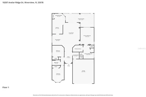 Floorplan - 10207 Avelar Ridge Dr, Riverview, FL 33578 photo 1 of 1