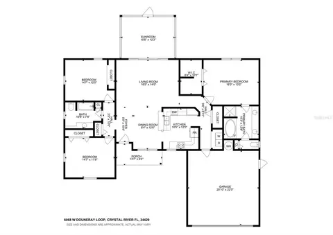 Floorplan - 6068 W Douneray Loop, Crystal River, FL 34429 photo 1 of 1